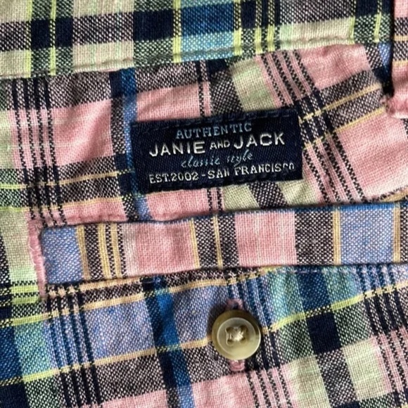 Janie and Jack Boy Plaid Adjustable Waist Shorts 2T - Picture 8 of 8